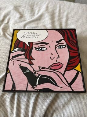 Pop Art Phone Conversation Wall Art - Red, Pink, Yellow, Black